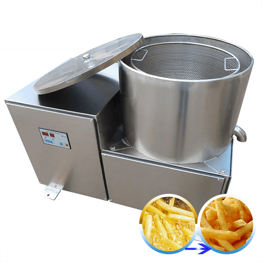 Fried food deoiling machine